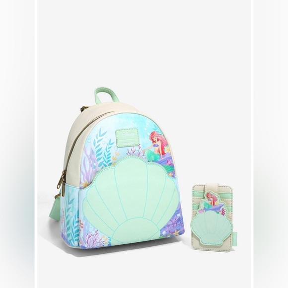 Loungefly Disney The Little Mermaid  Mini Backpack with wallet 🧜🏽‍♀️🐚 - Picture 1 of 13